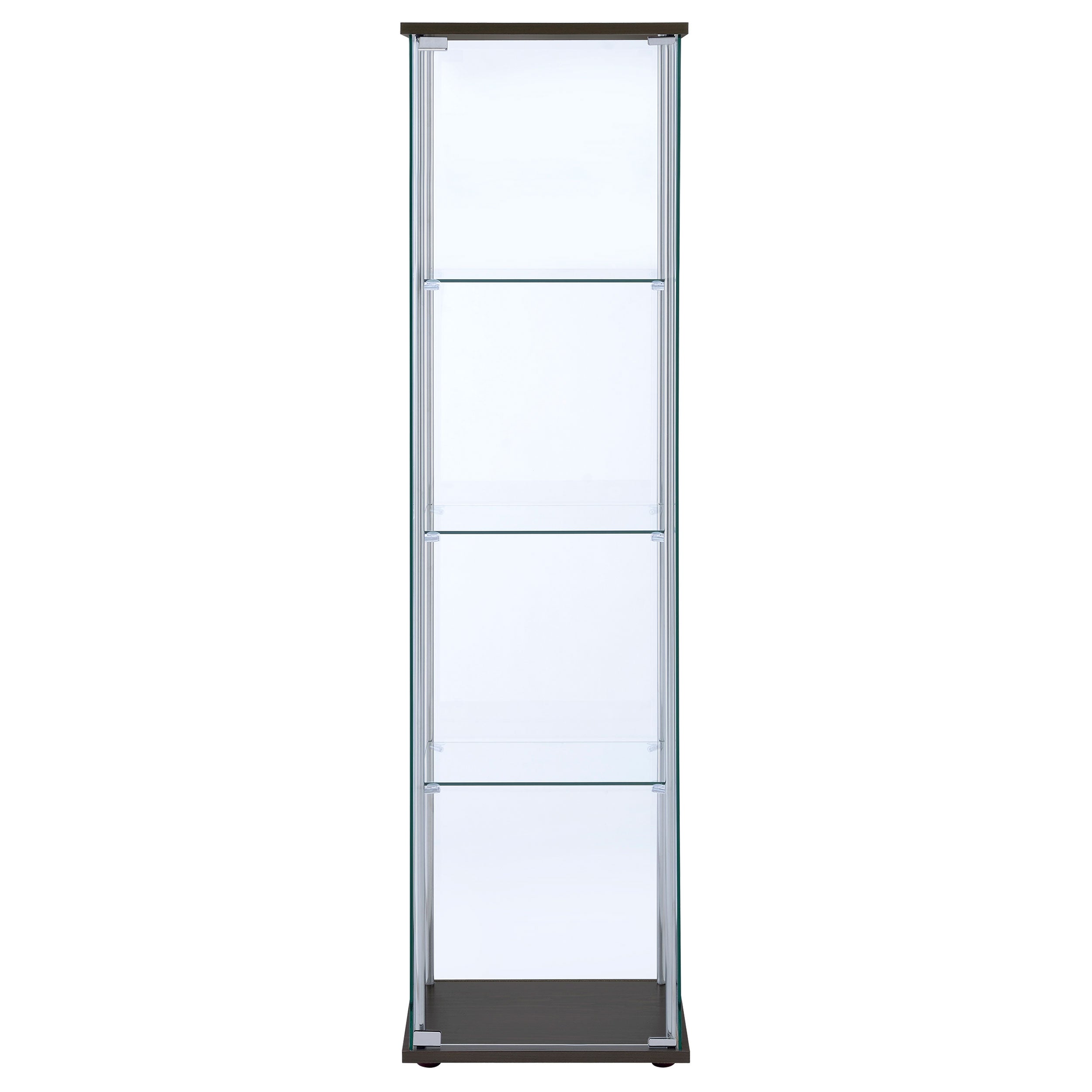 Bellatrix 4-shelf Clear Glass Curio Cabinet