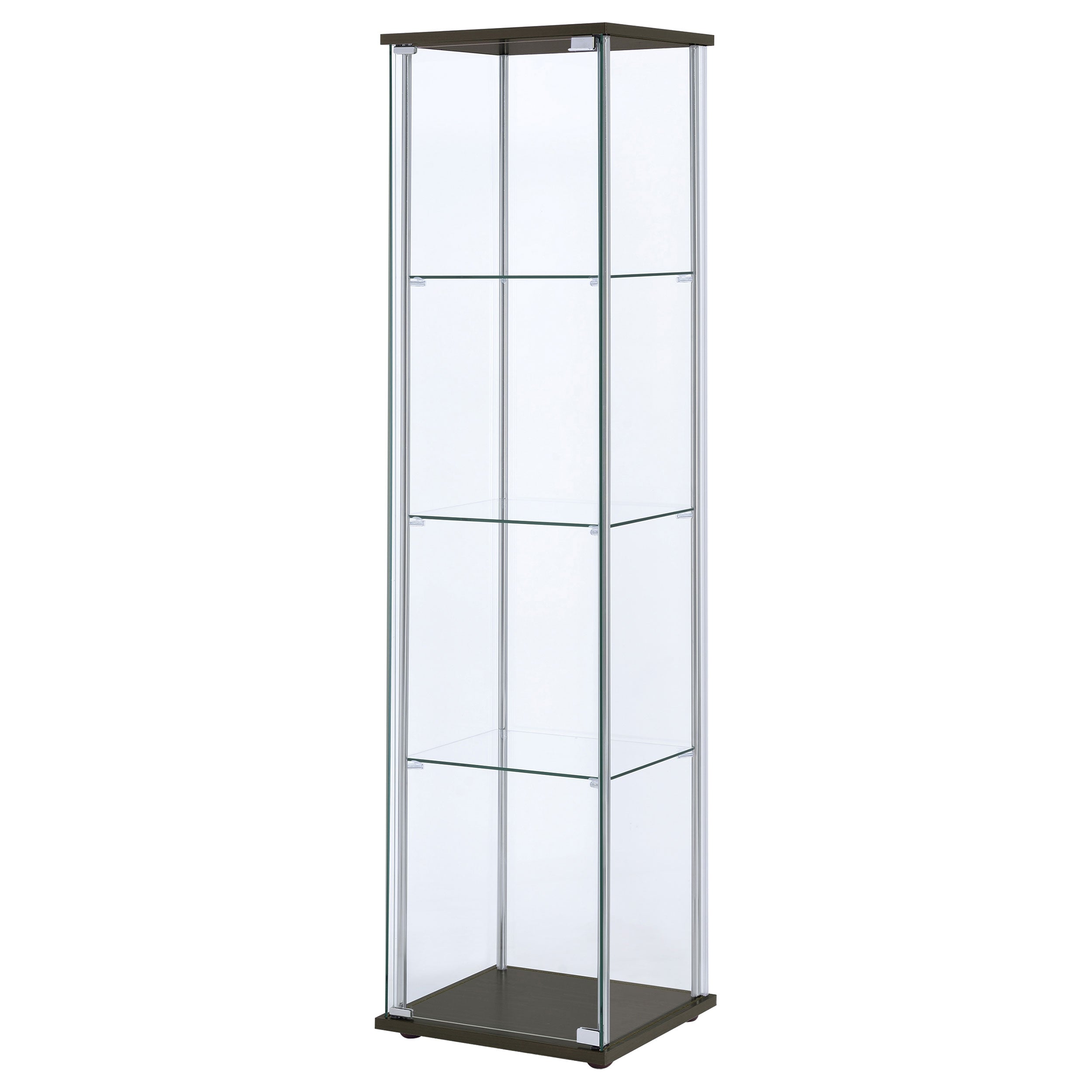 Bellatrix 4-shelf Clear Glass Curio Cabinet