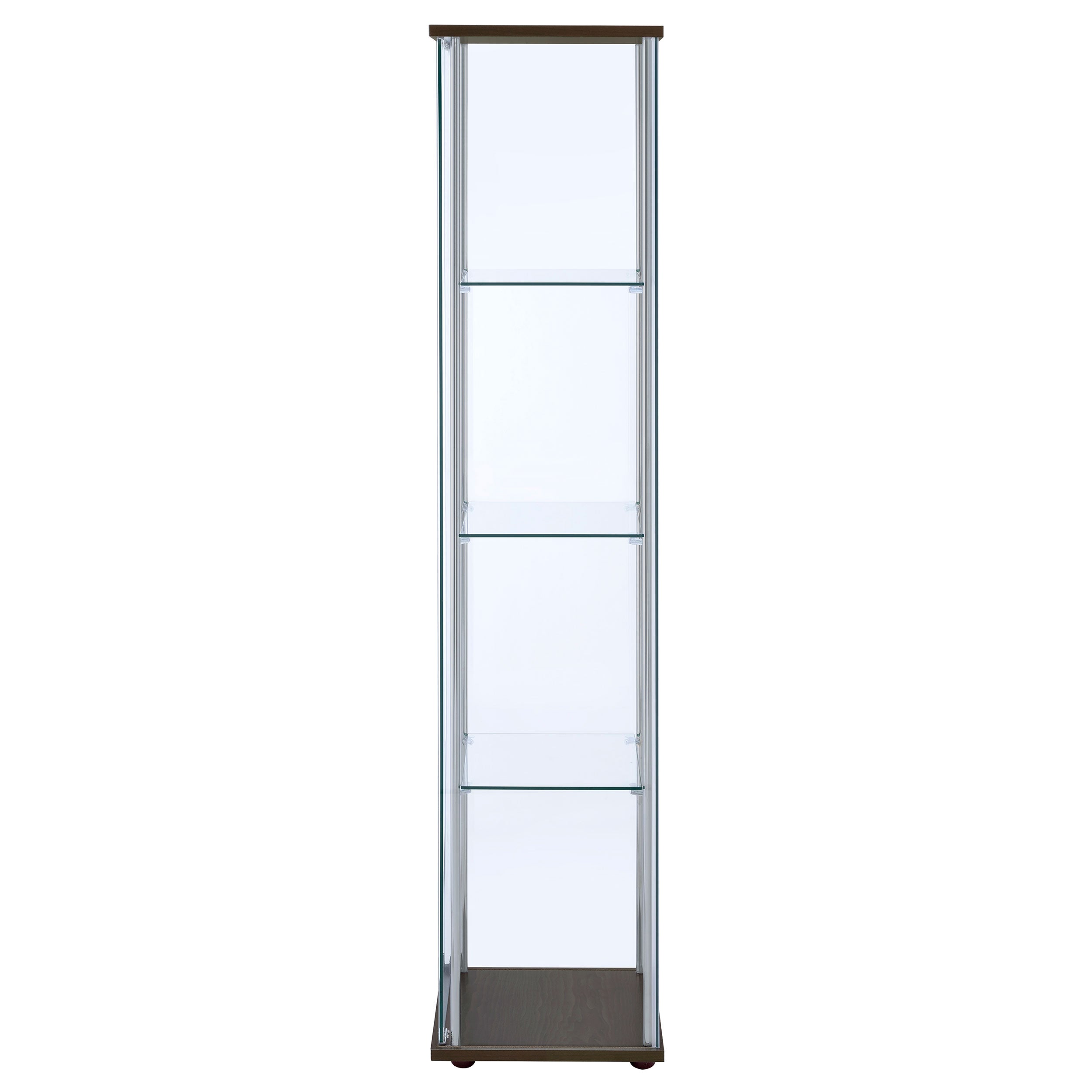 Bellatrix 4-shelf Clear Glass Curio Cabinet