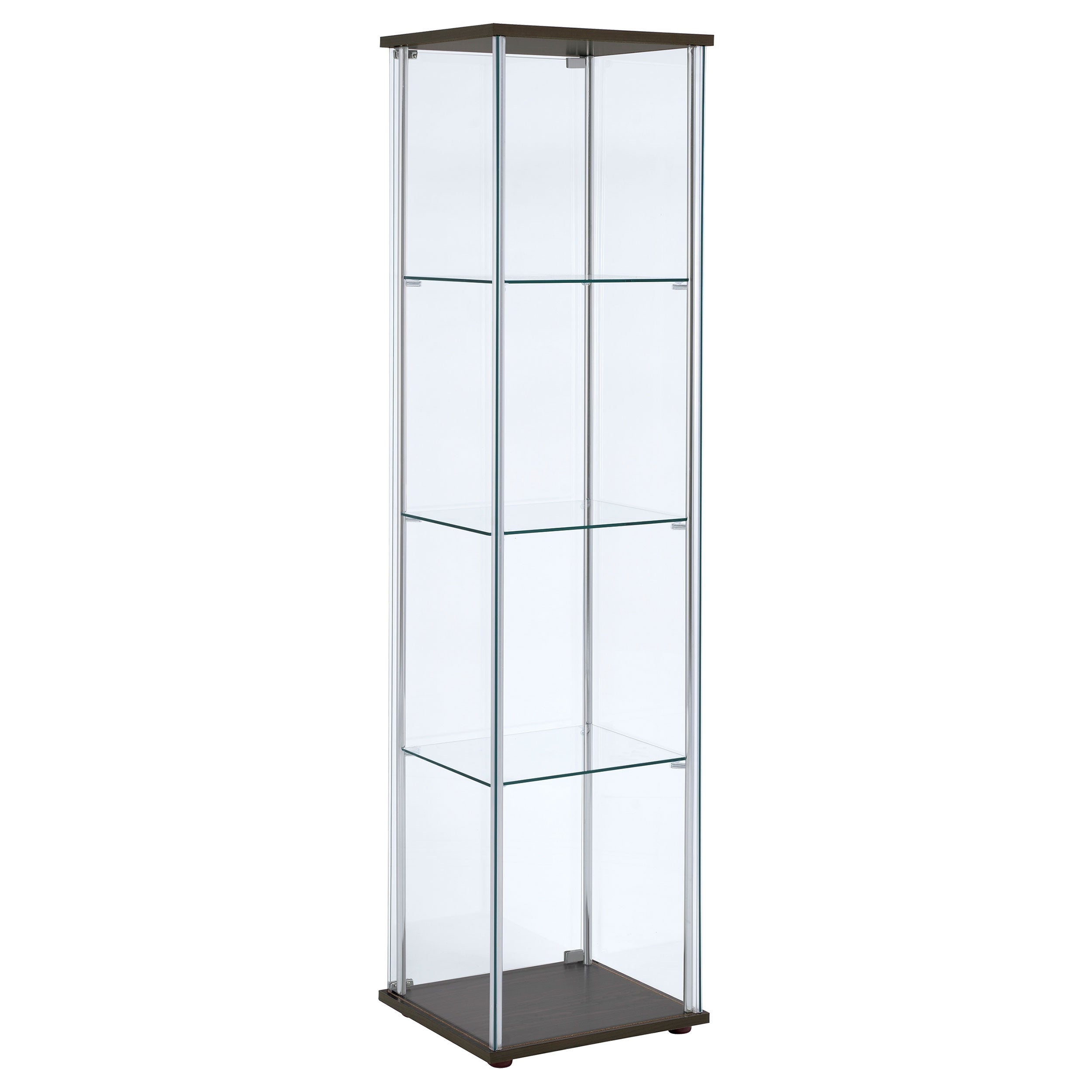 Bellatrix 4-shelf Clear Glass Curio Cabinet