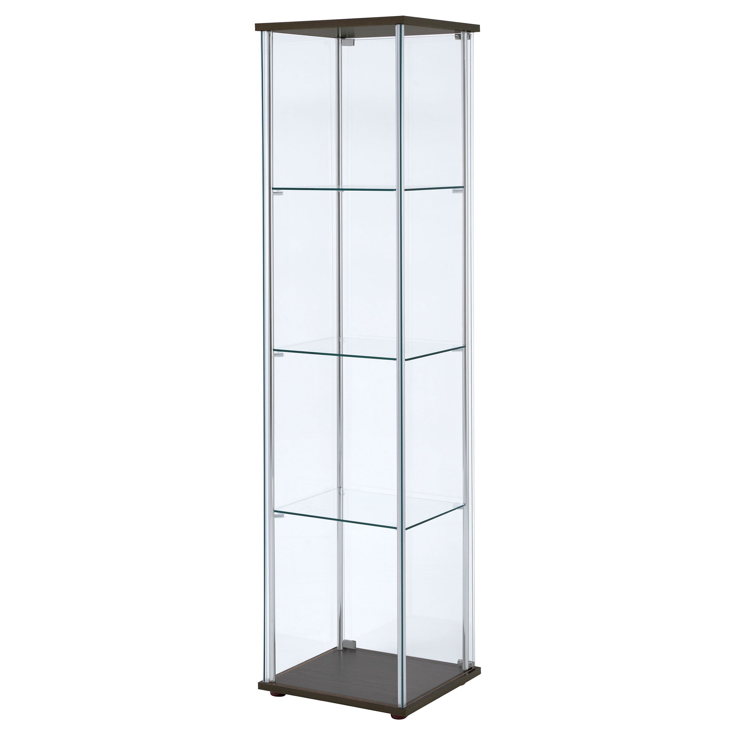 Bellatrix 4-shelf Clear Glass Curio Cabinet