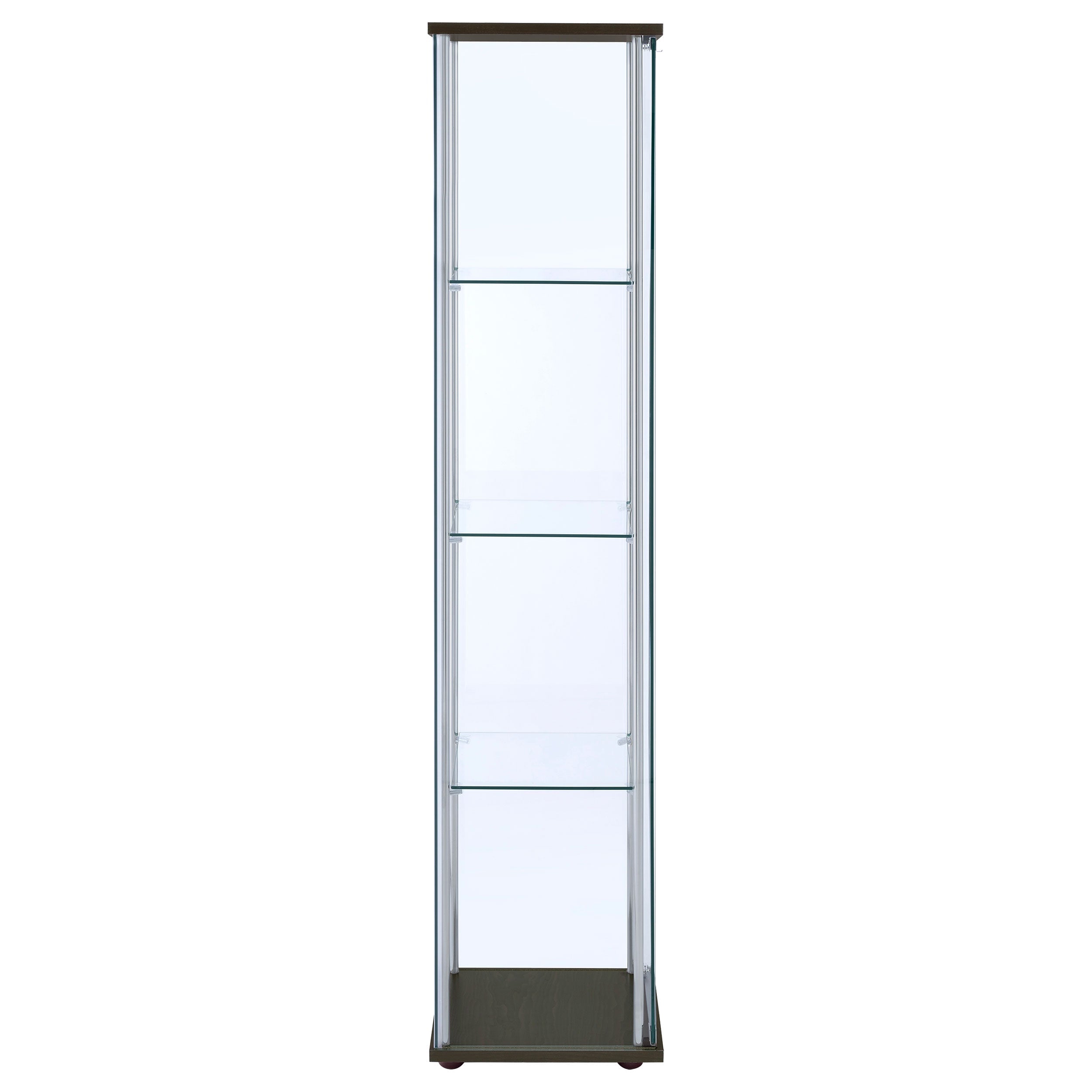 Bellatrix 4-shelf Clear Glass Curio Cabinet