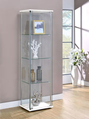 Bellatrix 4-shelf Clear Glass Curio Cabinet