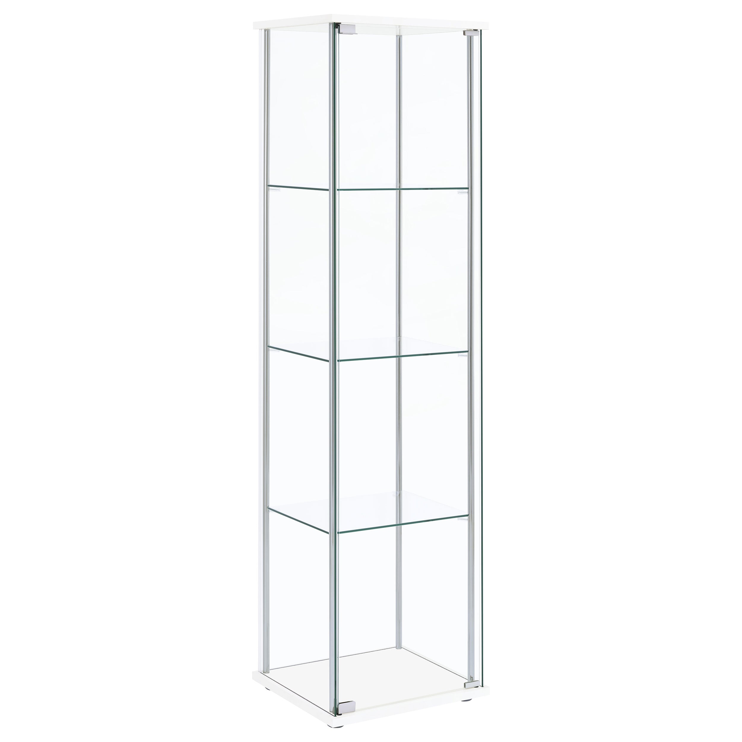 Bellatrix 4-shelf Clear Glass Curio Cabinet
