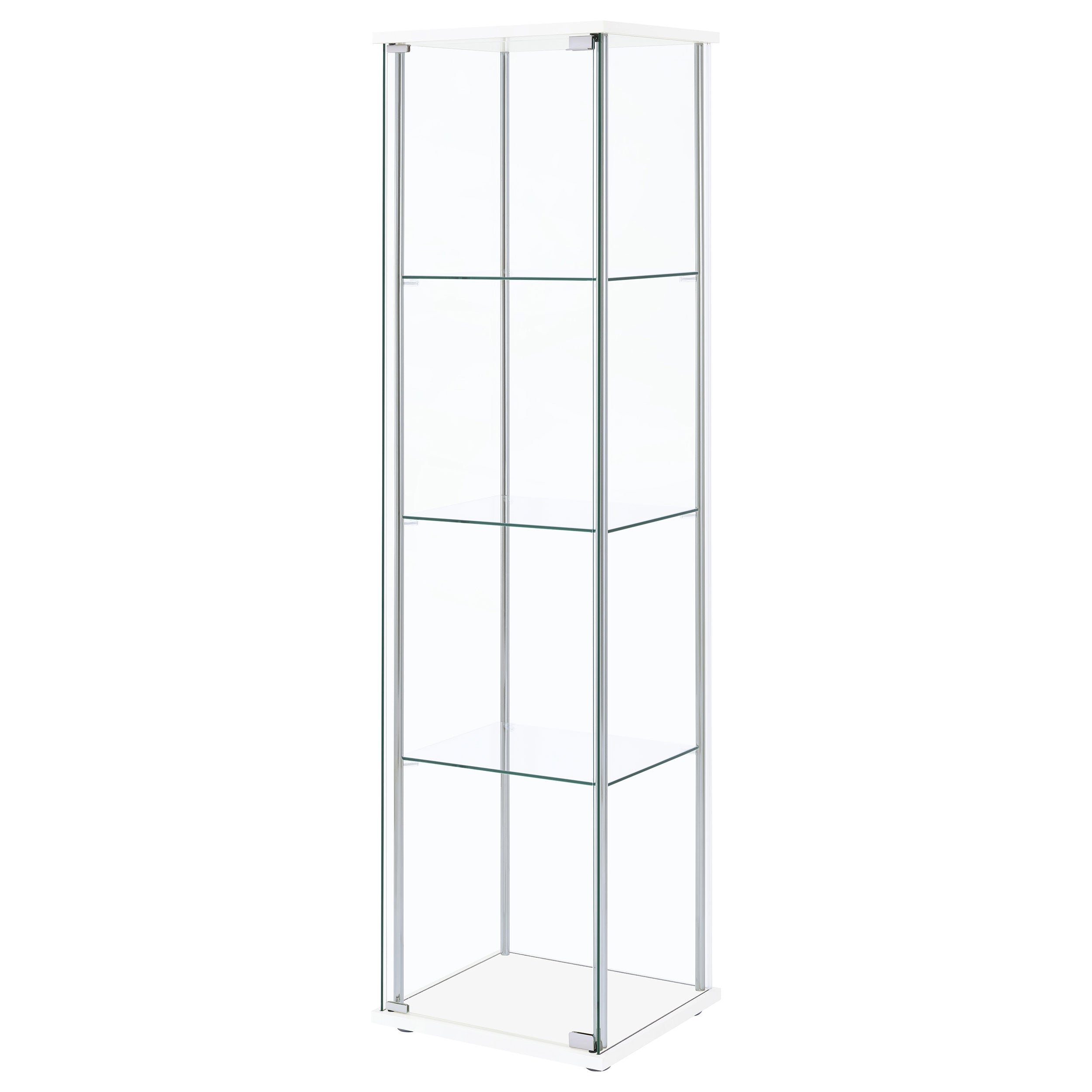 Bellatrix 4-shelf Clear Glass Curio Cabinet