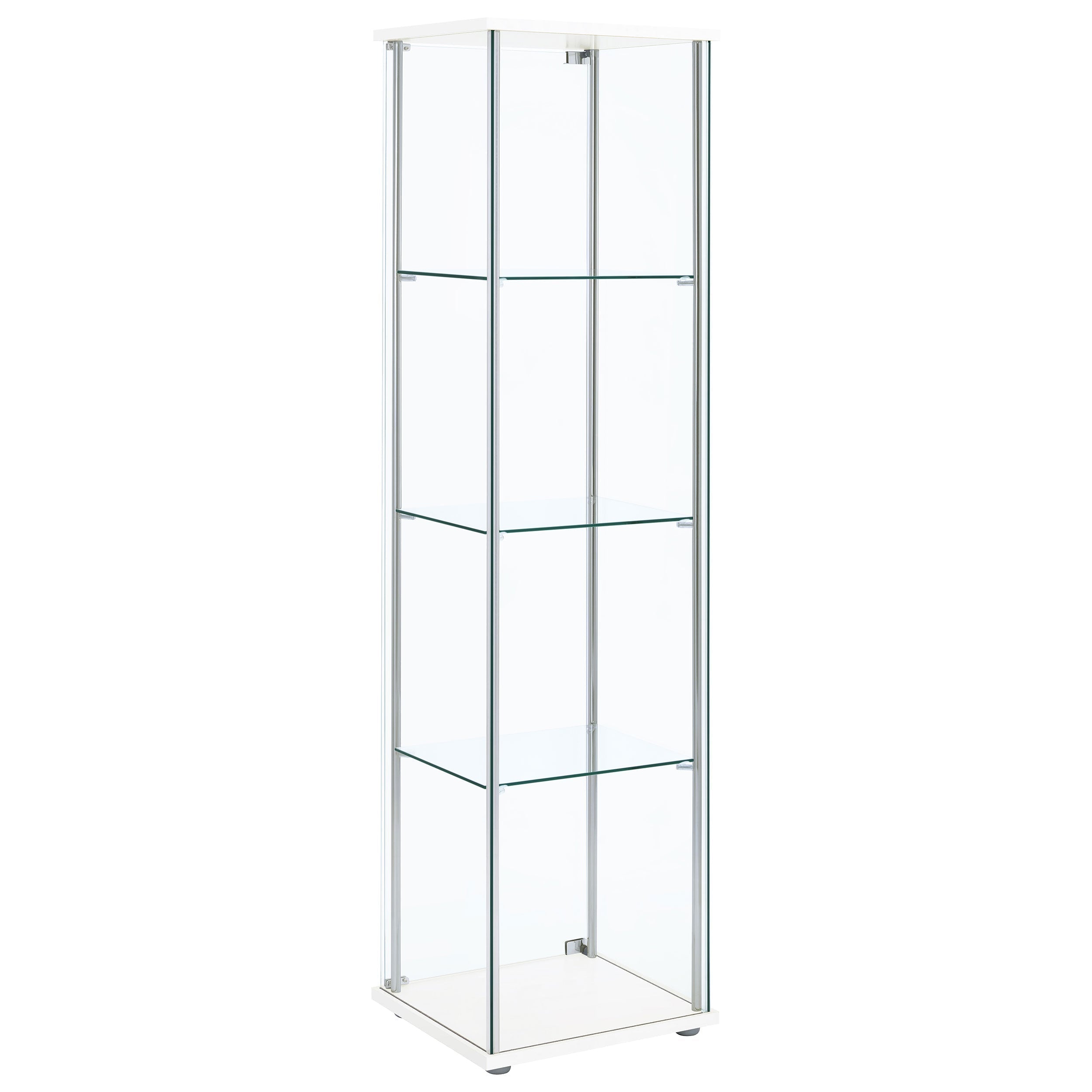 Bellatrix 4-shelf Clear Glass Curio Cabinet