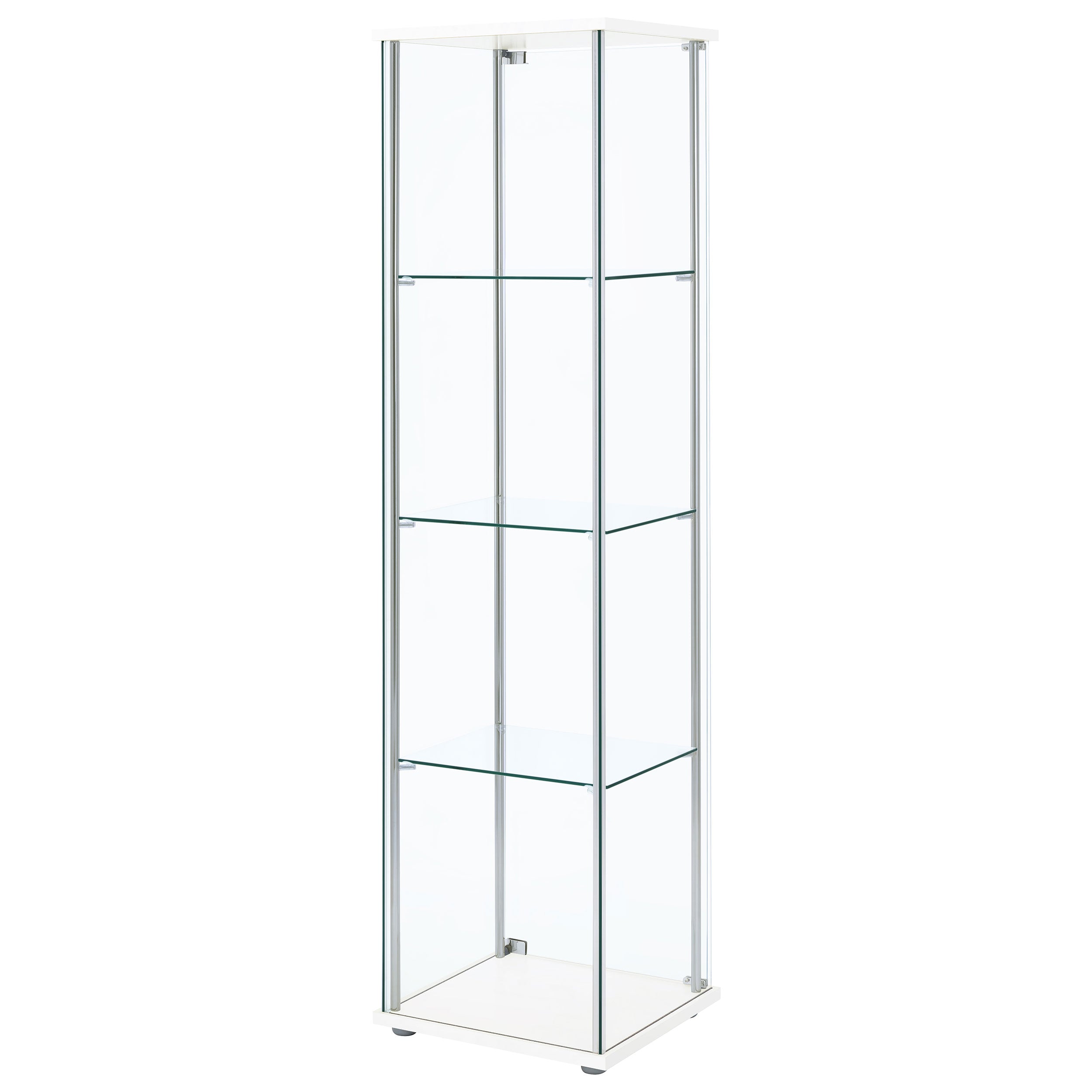 Bellatrix 4-shelf Clear Glass Curio Cabinet