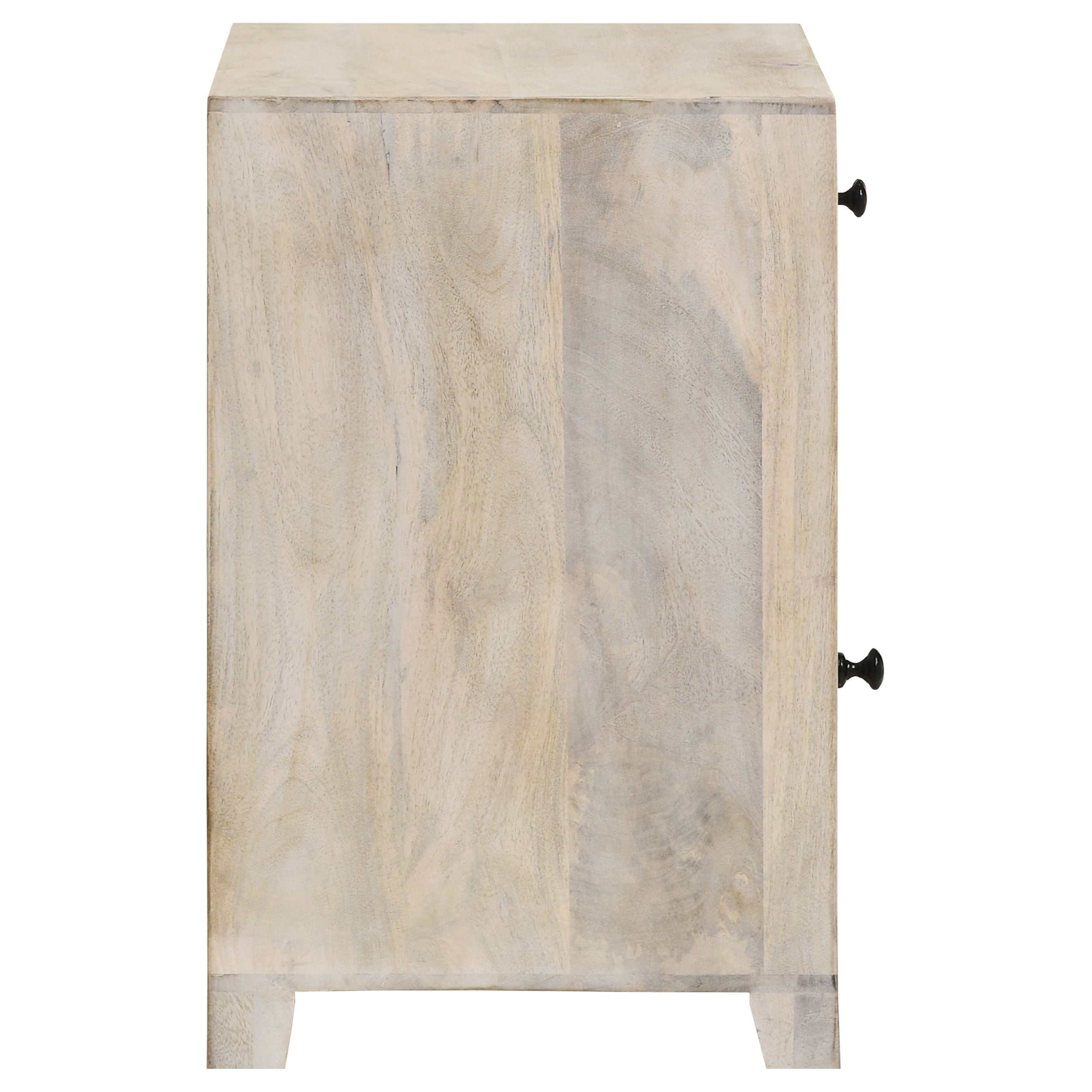 August 1-drawer Trellis Pattern Storage Cabinet White Washed