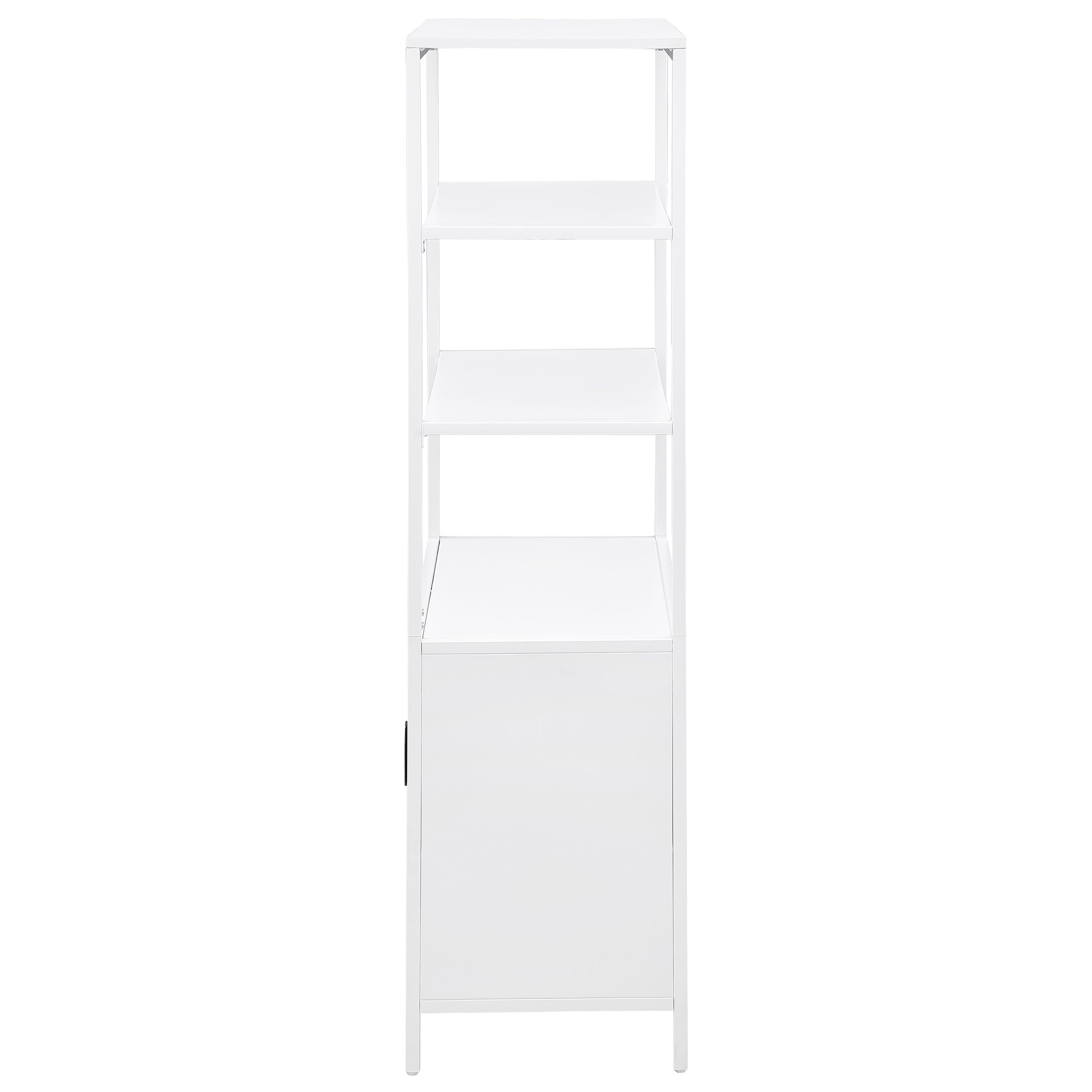 Amherst 3-shelf Radio Weave Cane Metal Accent Cabinet