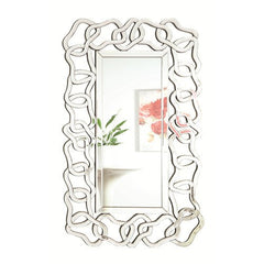 Accent Mirrors Wall Mirror with Decorative Glass Frame