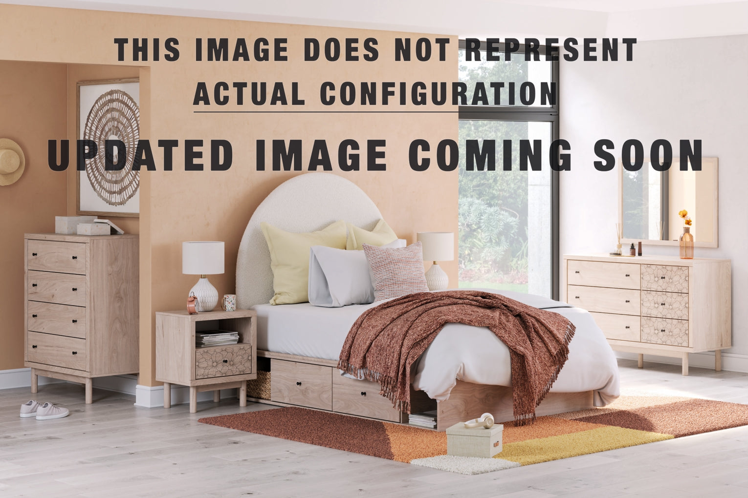 Arloster Upholstered Panel Bed Bedroom Set
