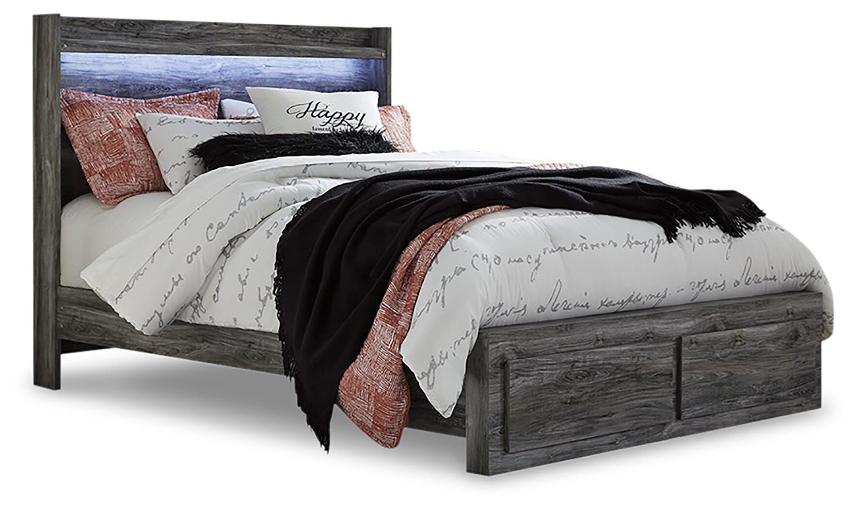 Baystorm Panel Bed with 2 Storage Drawers