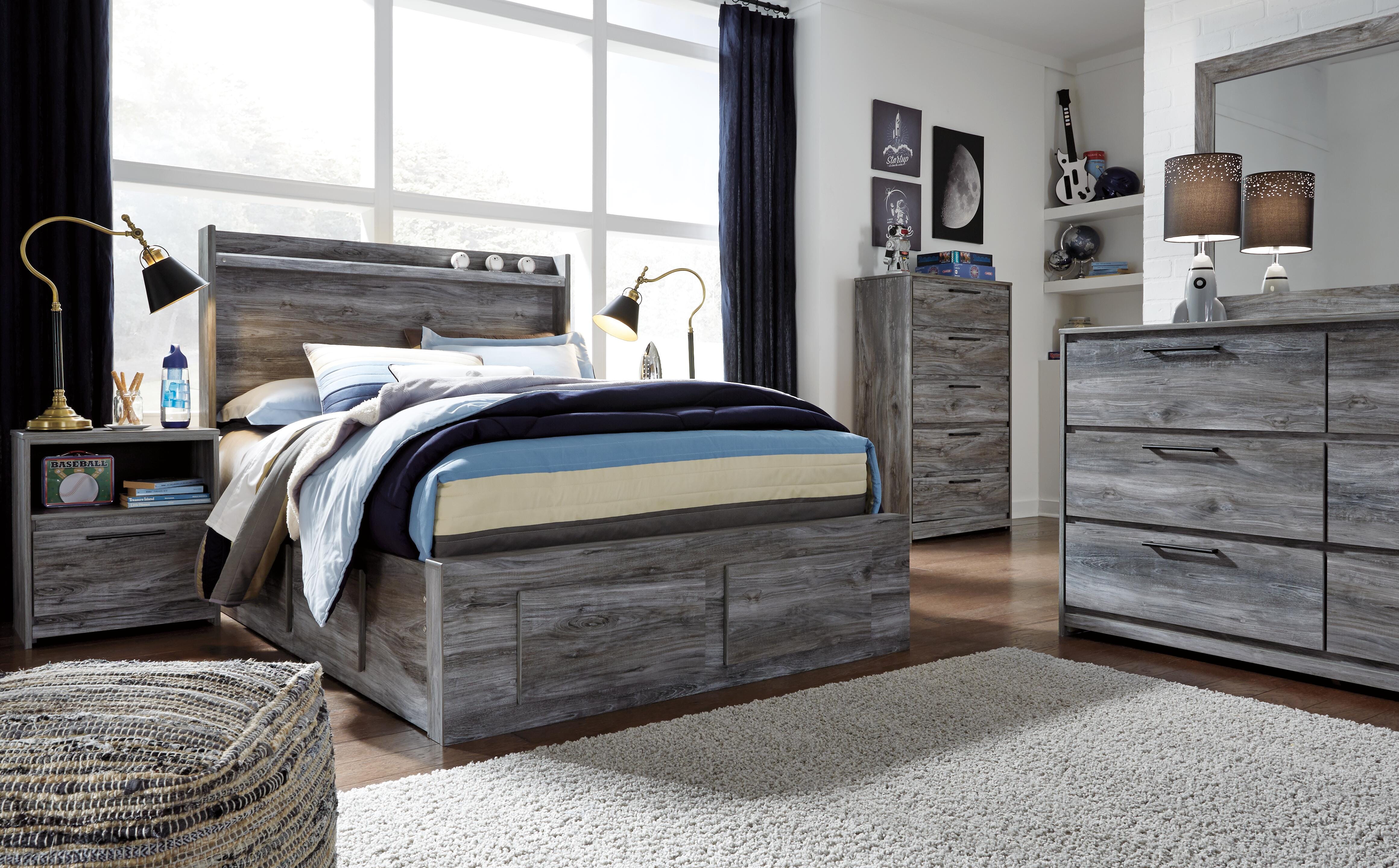 Baystorm Panel Bed with 6 Storage Drawers