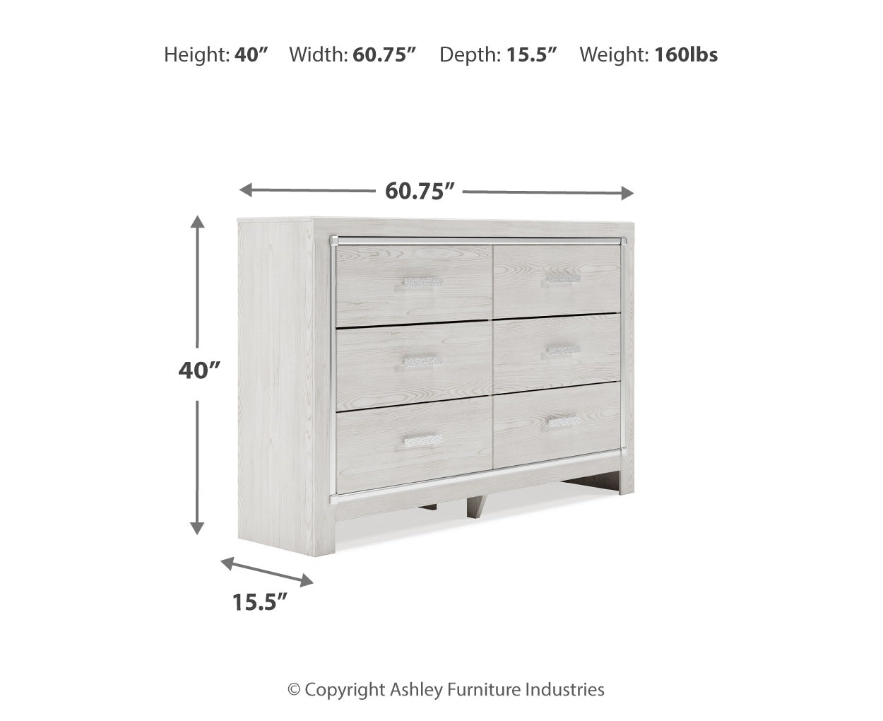 Altyra Six Drawer Dresser
