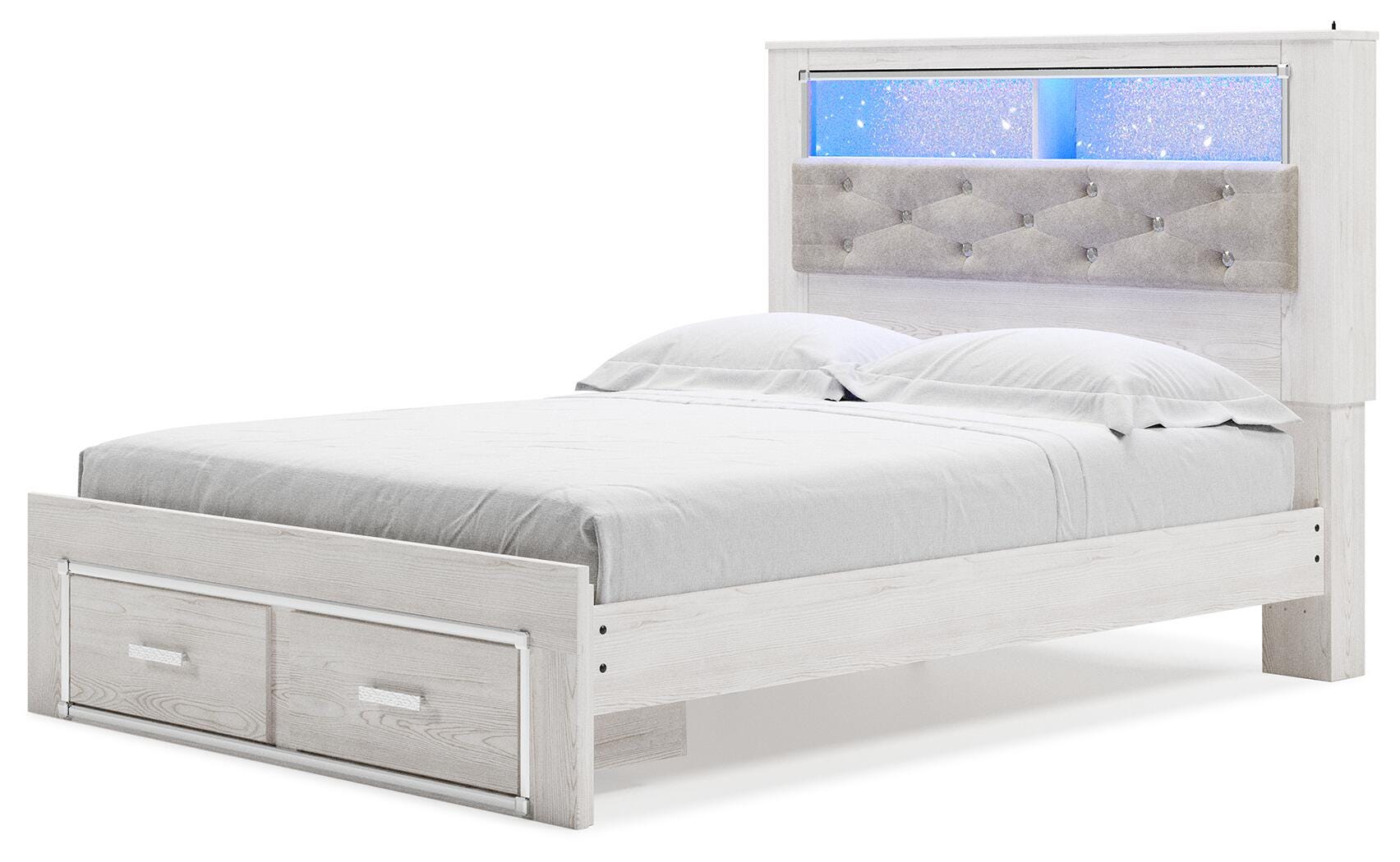 Altyra Upholstered Bookcase Bed with Storage