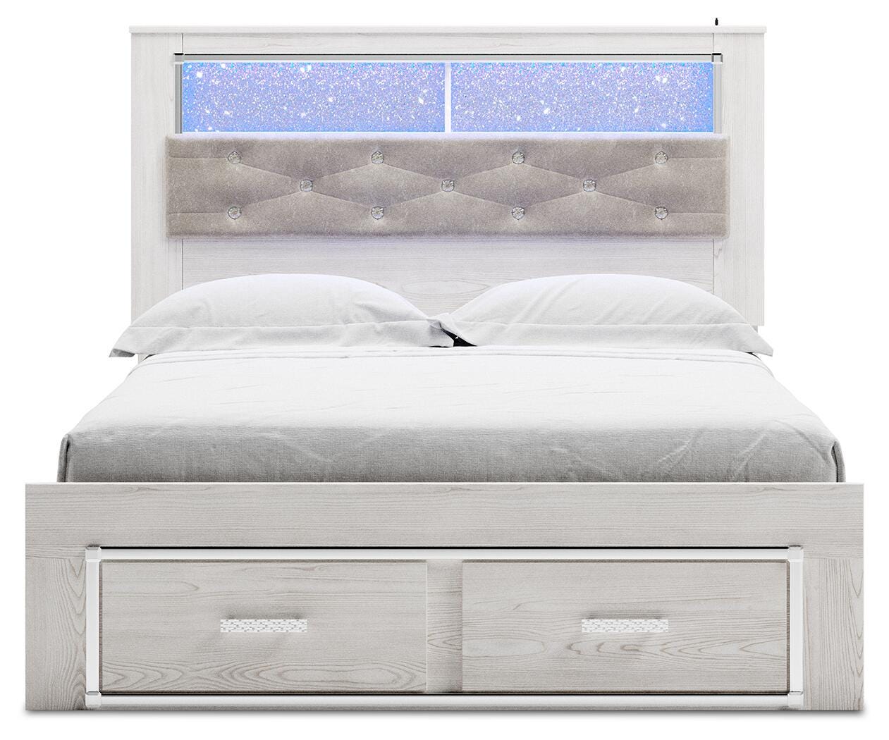 Altyra Upholstered Bookcase Bed with Storage