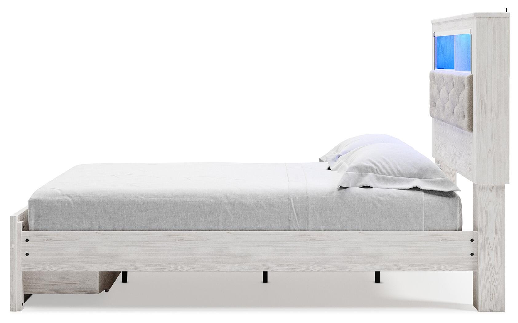 Altyra Upholstered Bookcase Bed with Storage