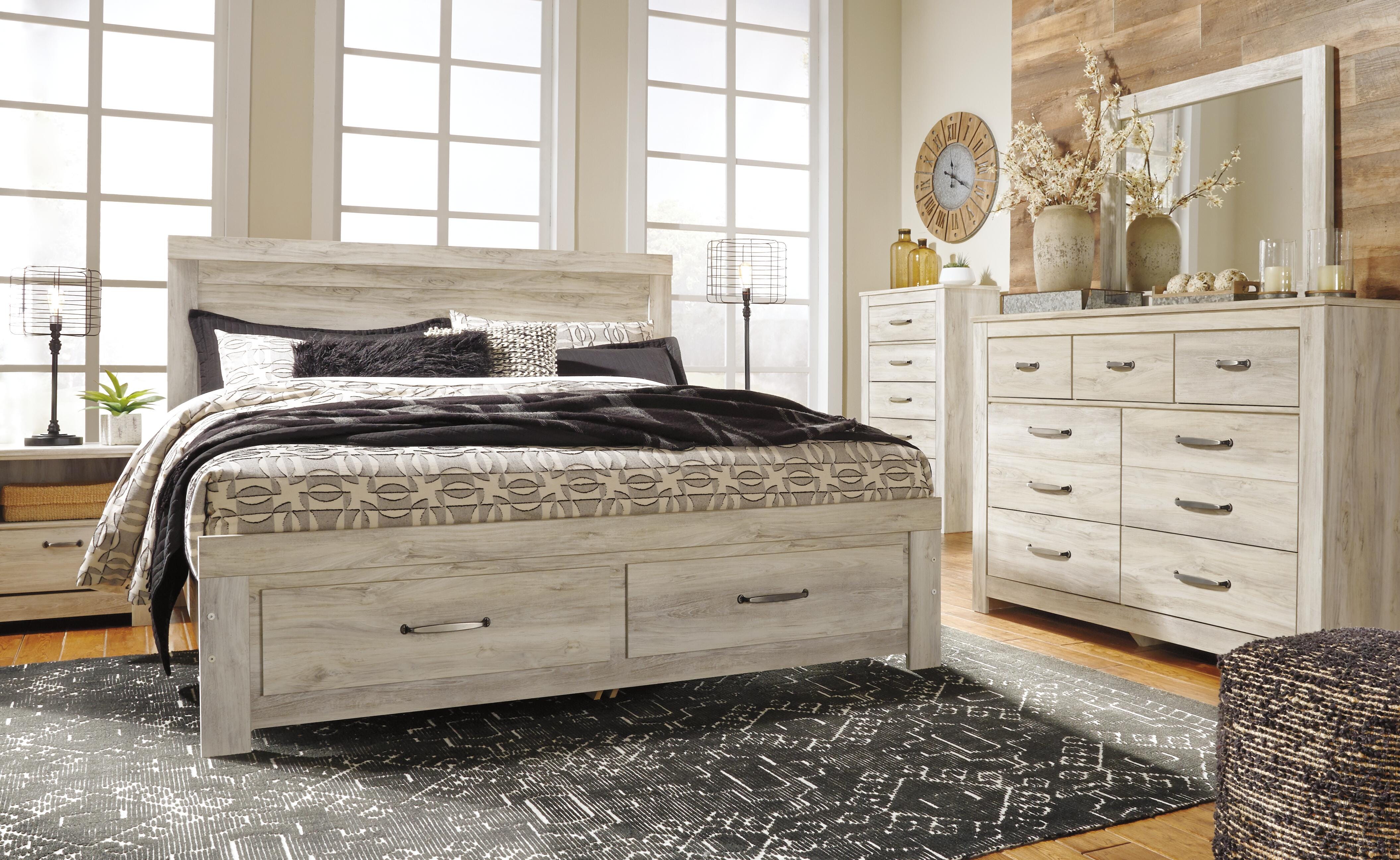 Bellaby Panel Headboard Bed Bedroom Set
