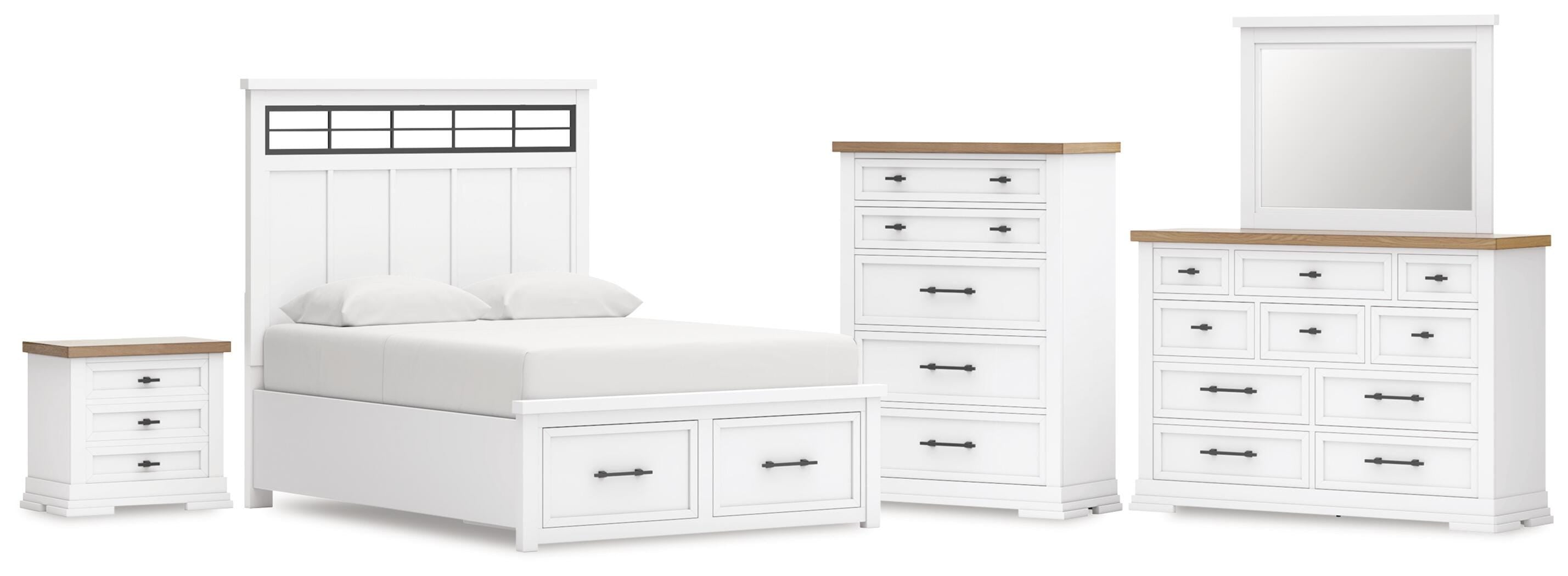 Ashbryn Panel Storage Bed Bedroom Set