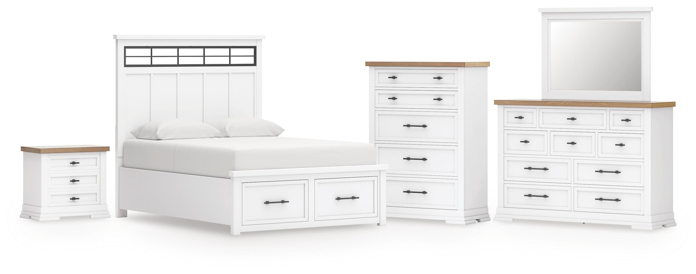 Ashbryn Panel Storage Bed Bedroom Set