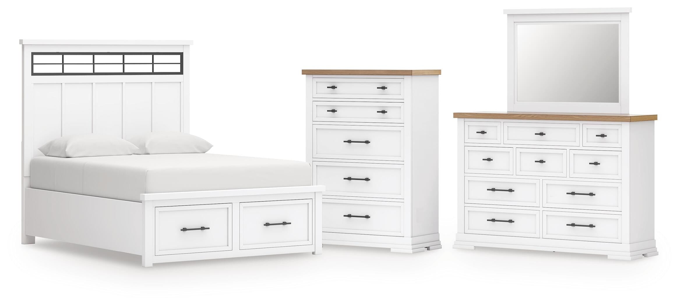 Ashbryn Panel Storage Bed Bedroom Set