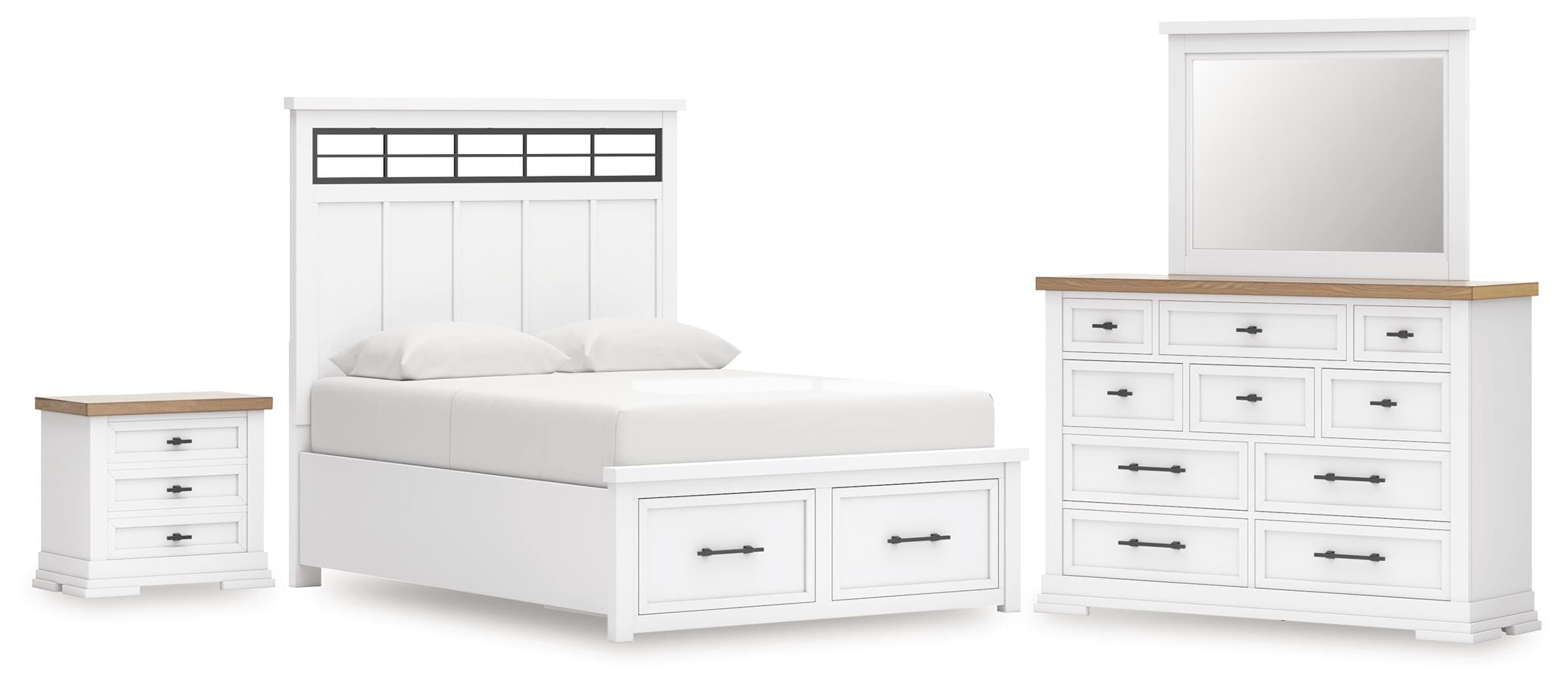 Ashbryn Panel Storage Bed Bedroom Set