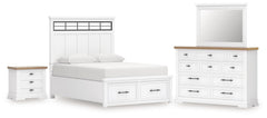 Ashbryn Panel Storage Bed Bedroom Set