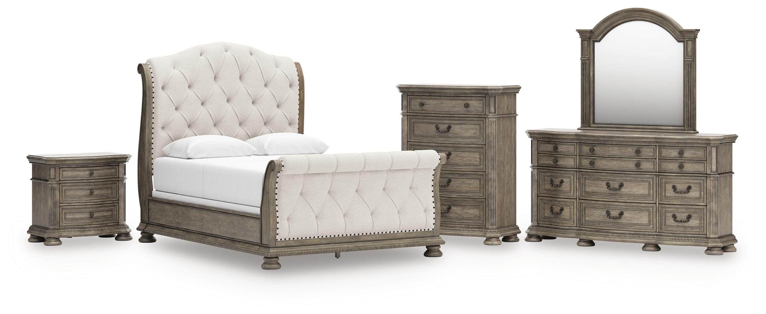 Ardenfield Upholstered Sleigh Bed Bedroom Set