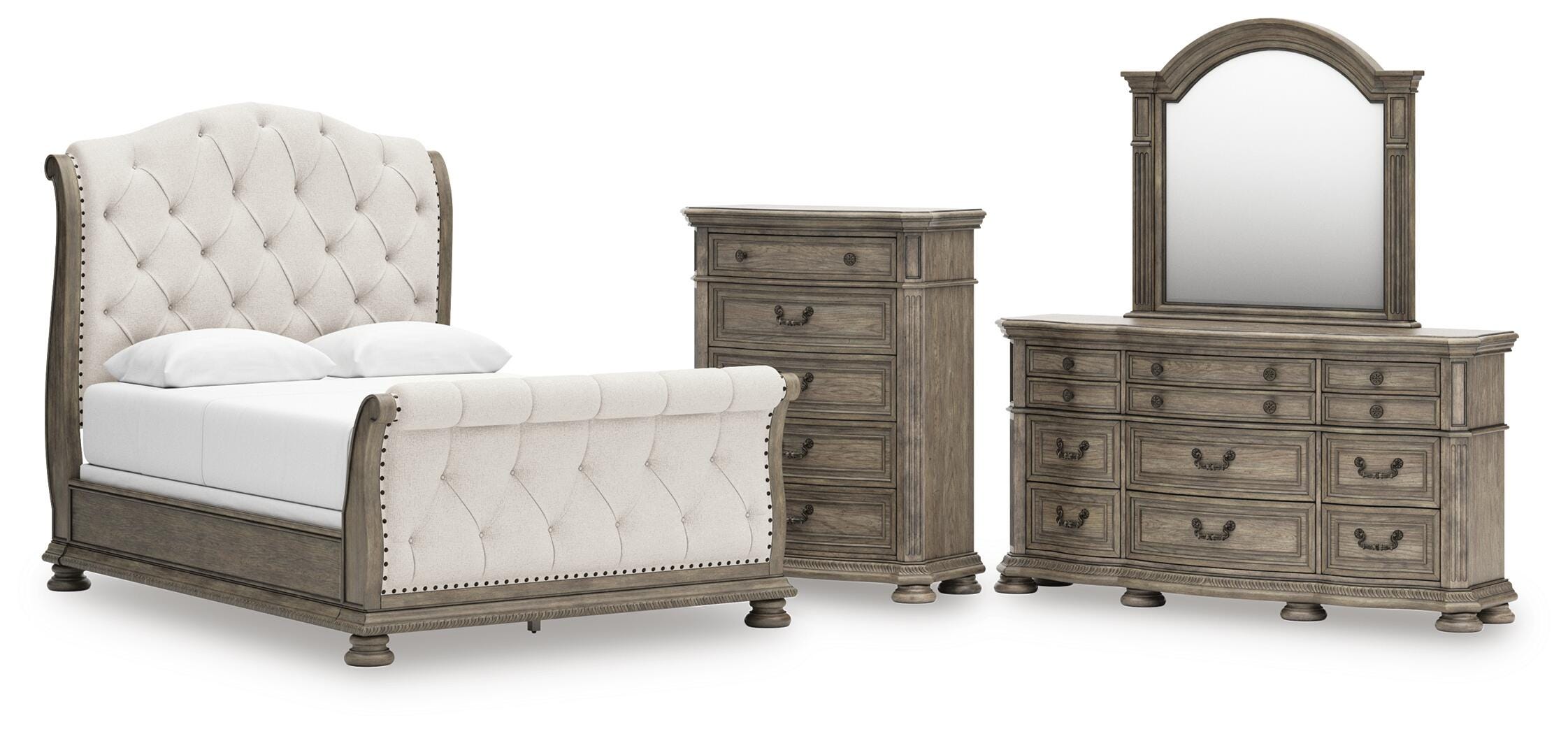 Ardenfield Upholstered Sleigh Bed Bedroom Set
