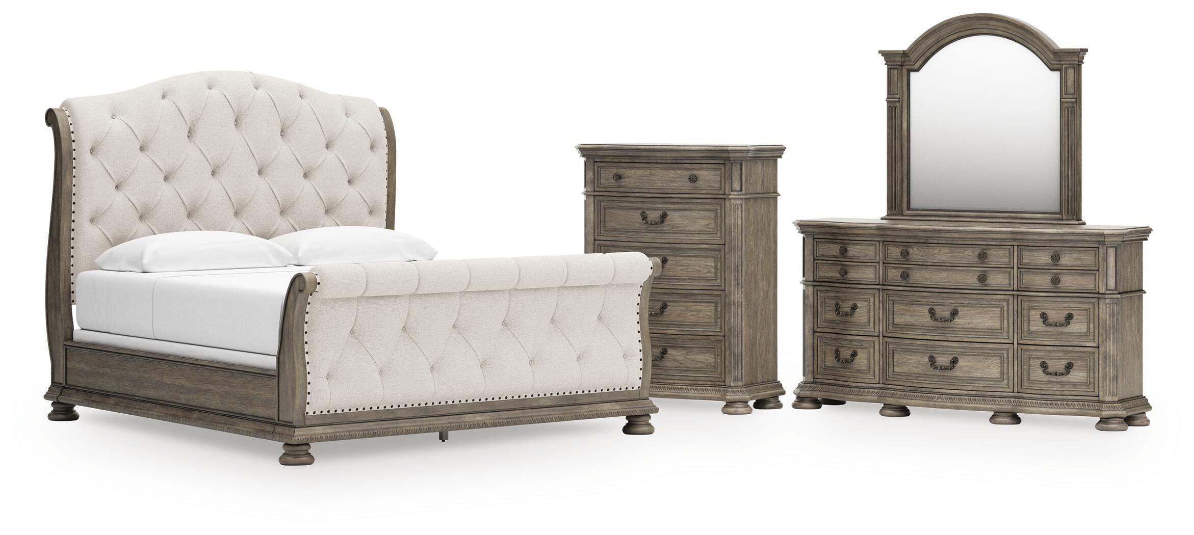 Ardenfield Upholstered Sleigh Bed Bedroom Set