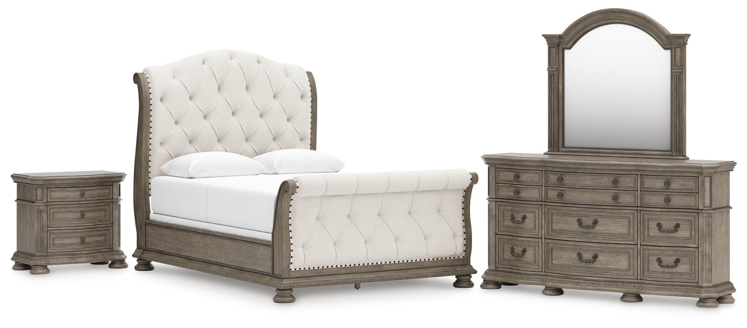 Ardenfield Upholstered Sleigh Bed Bedroom Set