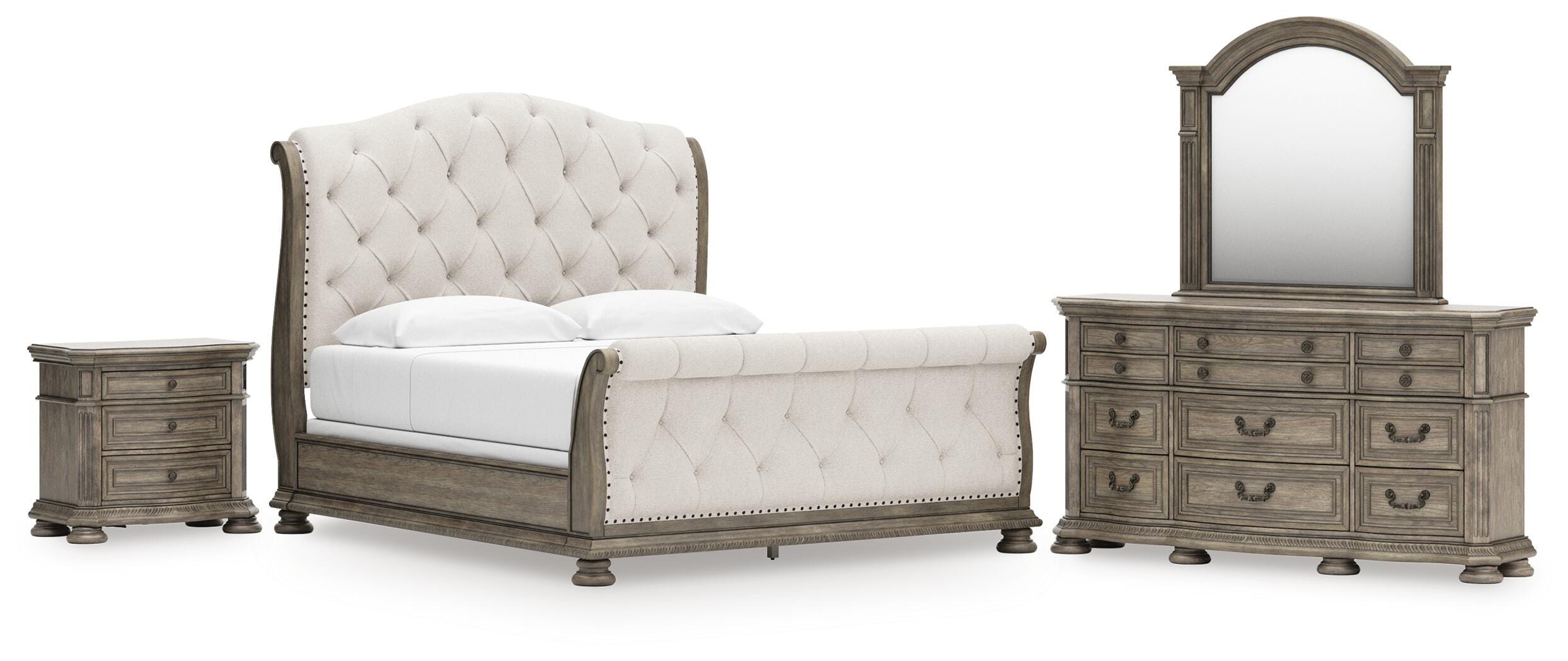Ardenfield Upholstered Sleigh Bed Bedroom Set