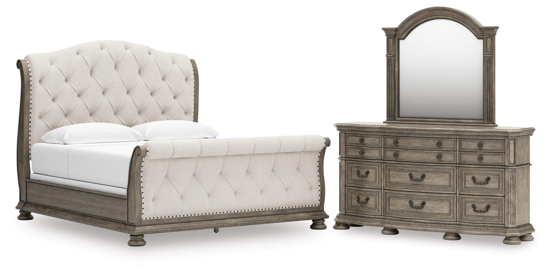 Ardenfield Upholstered Sleigh Bed Bedroom Set