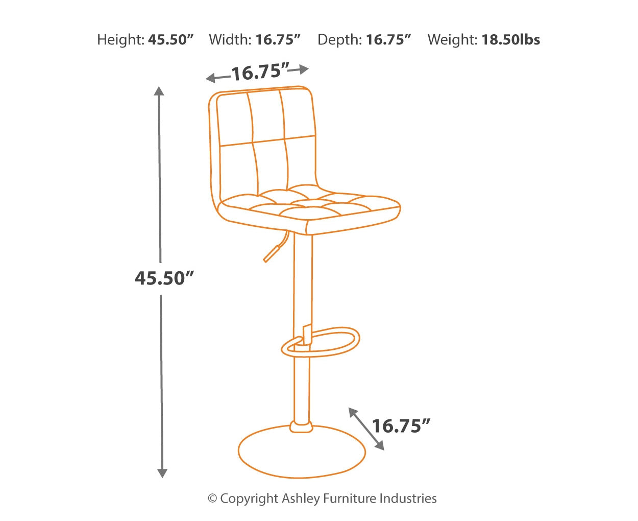 Bellatier Tall Upholstered Swivel Barstool