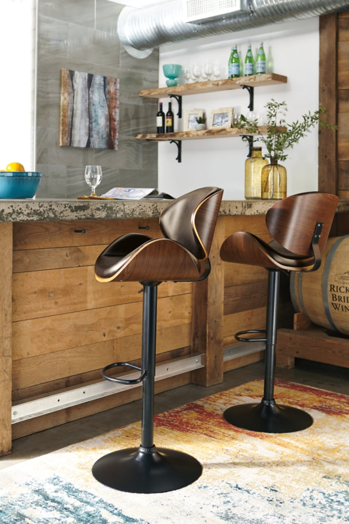 Bellatier Tall Upholstered Swivel Barstool