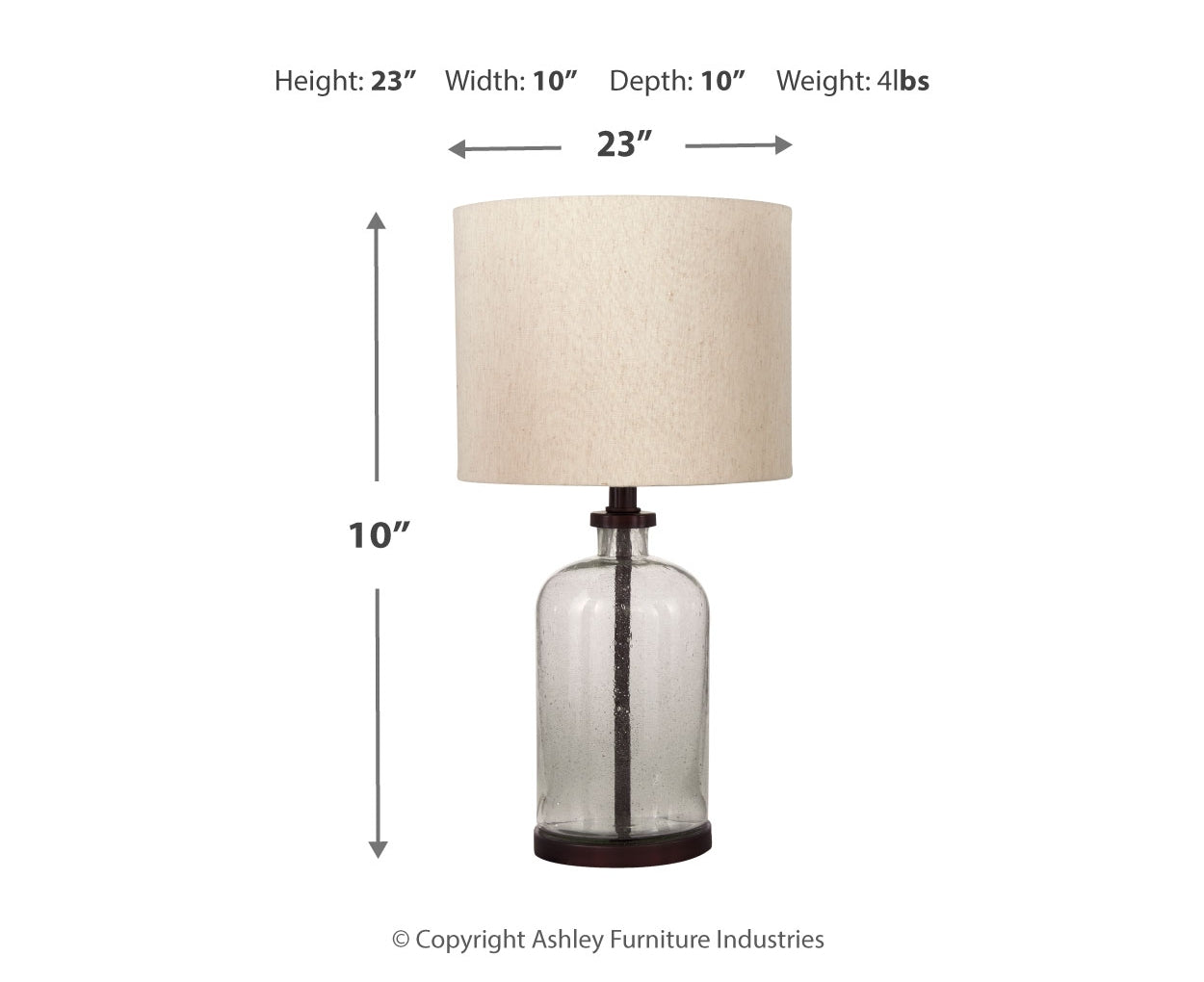 Bandile Glass Table Lamp