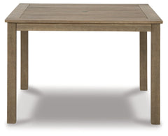 Aria Plains Square Dining Table with Umbrella Option