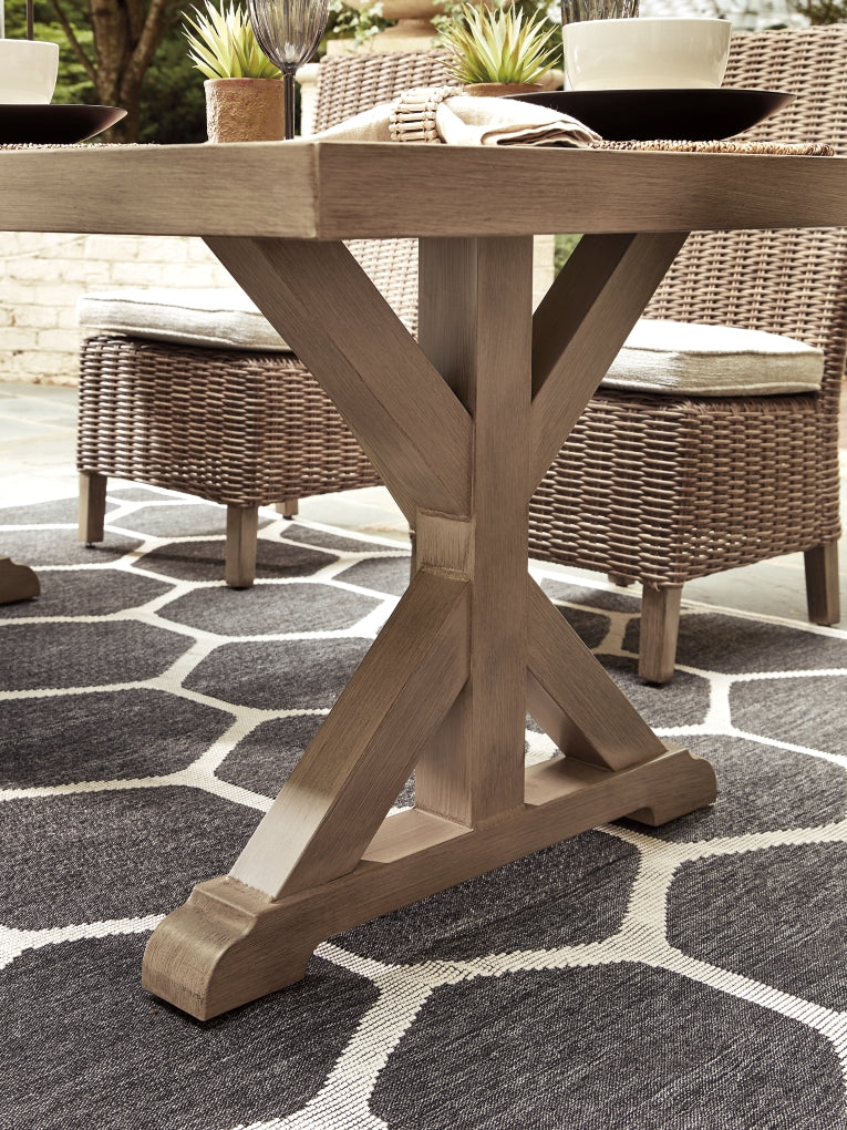 Beachcroft RECT Dining Table with Umbrella Option