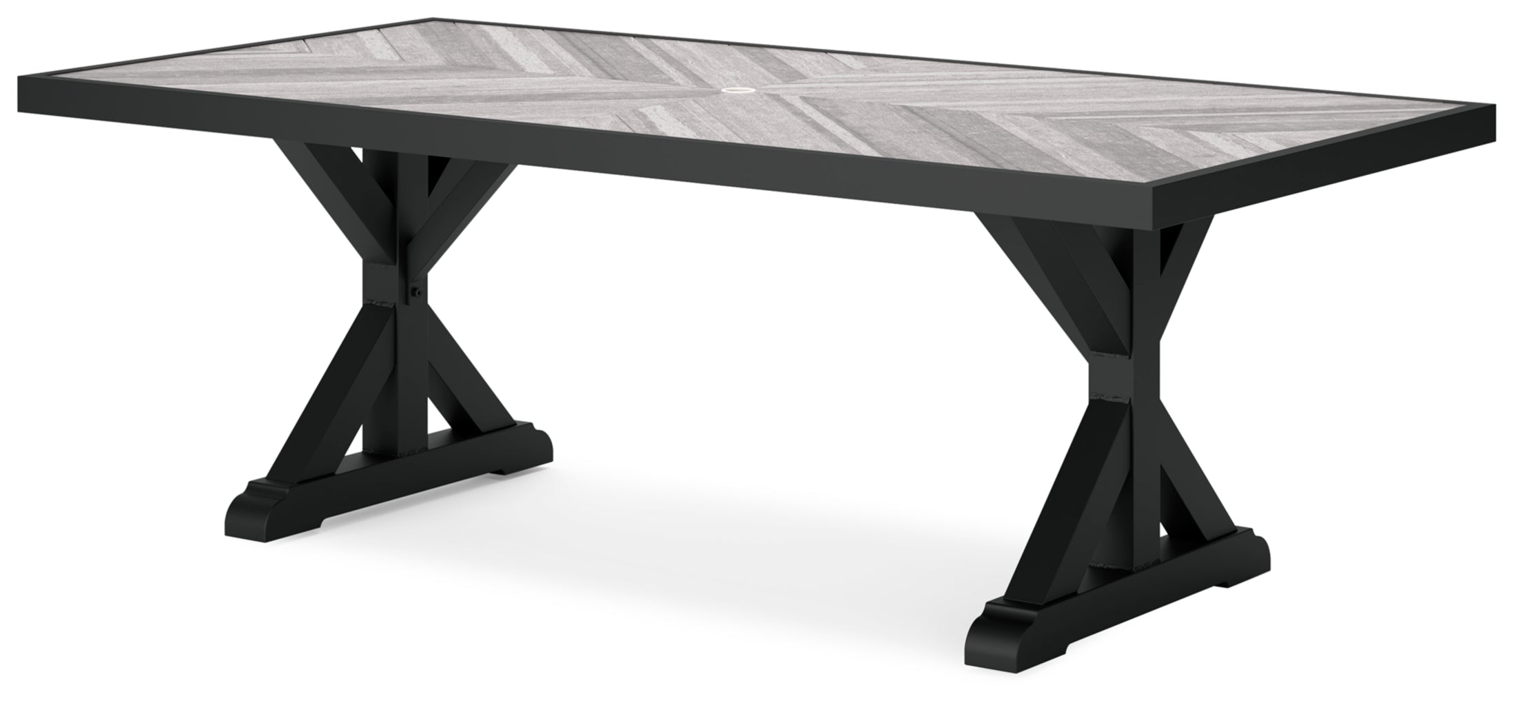 Beachcroft RECT Dining Table with Umbrella Option