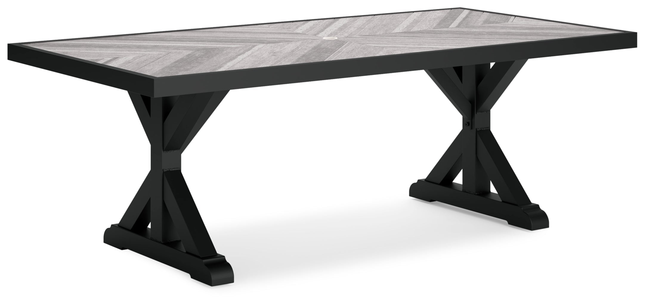 Beachcroft RECT Dining Table with Umbrella Option