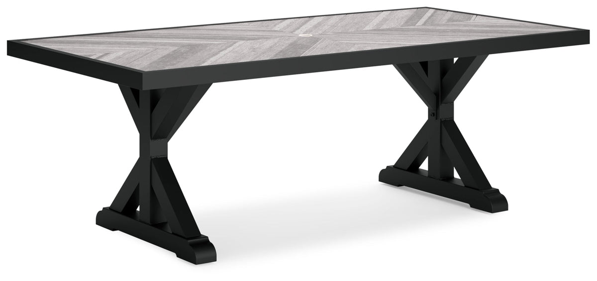 Beachcroft RECT Dining Table with Umbrella Option