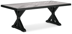 Beachcroft RECT Dining Table with Umbrella Option