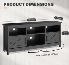Barn Door 65" TV Stand