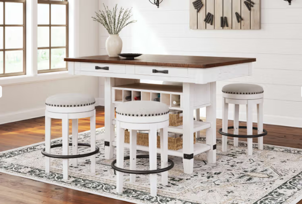Becky Counter Height Table w/ 4 Stools