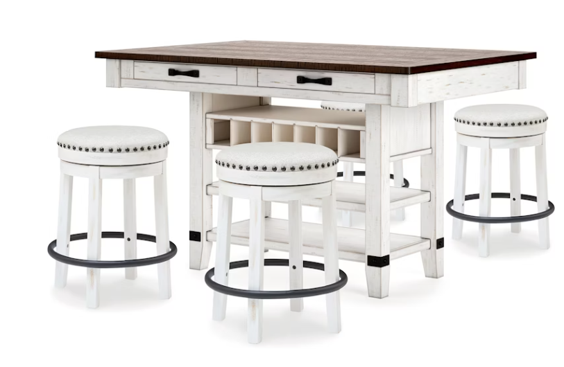 Becky Counter Height Table w/ 4 Stools