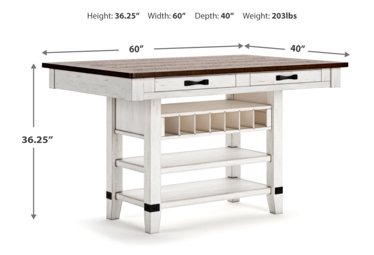 Becky Counter Height Table w/ 4 Stools
