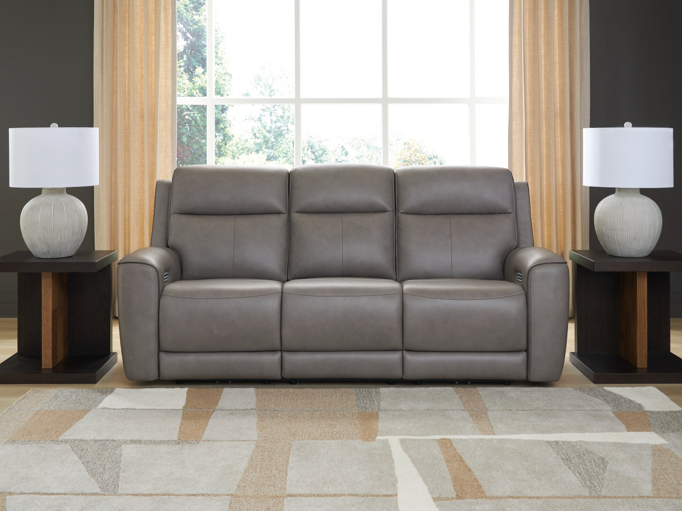 5Z-Relaxation Power Reclining Sofa with Adjustable Headrest