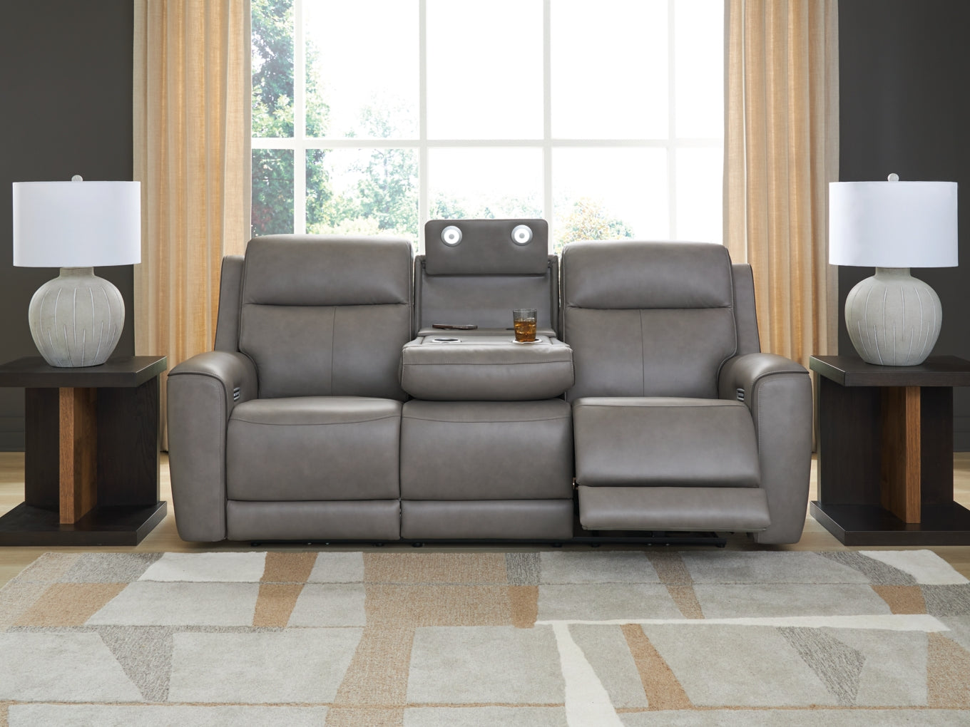 5Z-Relaxation Power Reclining Sofa with Adjustable Headrest