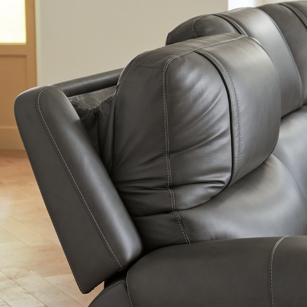 5Z-Harrenhurst 3-Piece Power Reclining Sectional Loveseat with Console