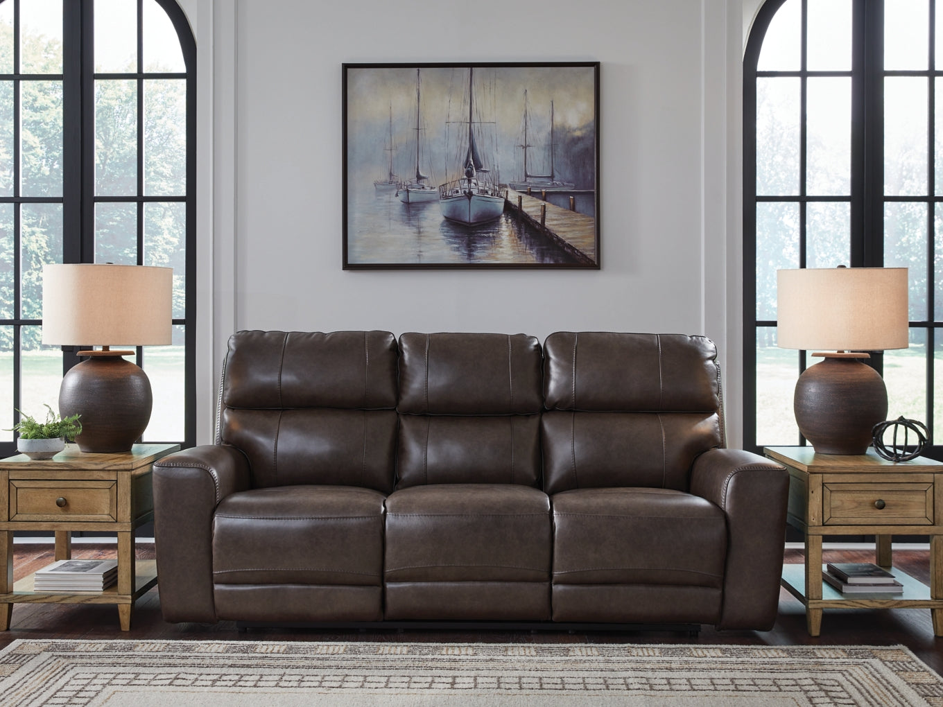 Beadel Power Reclining Sofa with Adjustable Headrest